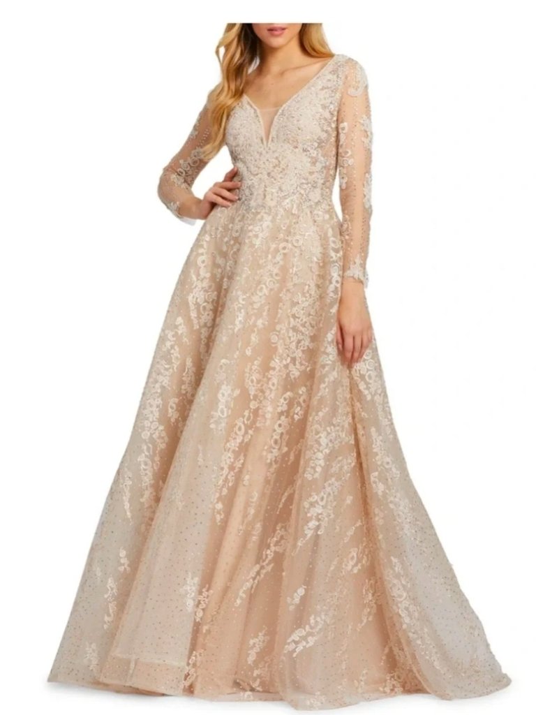 Mac Duggal Illusion A-Line Gown